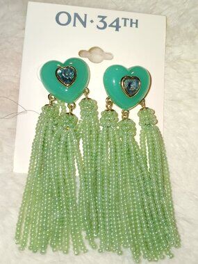 Heart Earring in Green